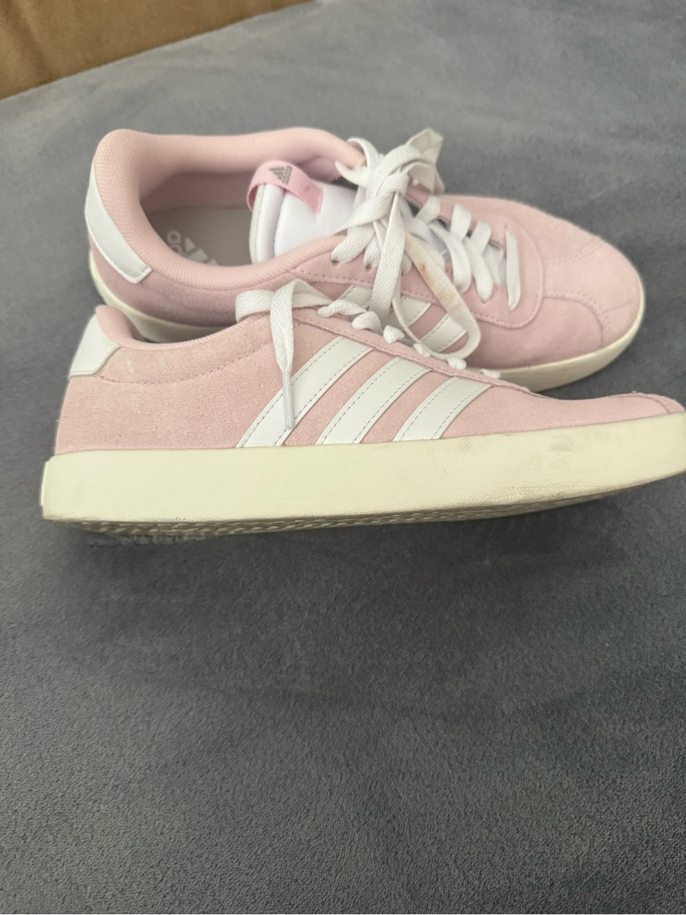 adidas Pink Suede Women's Sneakers with White Stripes
